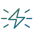 line art showing a lightning symbol