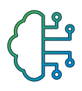 line art showing cloud and digital technology