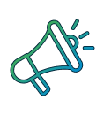 line art showing a loudspeaker