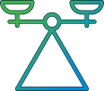 line art depicting a weighing scale