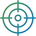 line art depicting a crosshair